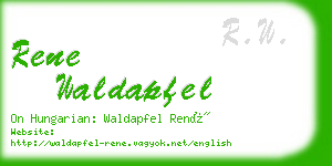rene waldapfel business card